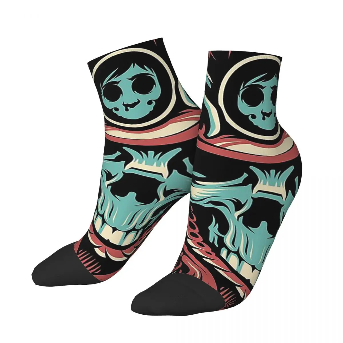 

Skull Men's Ankle Socks Japan Samurai Oda Toyotomi Akechi Mitsuhide Bushi Unisex Hip Hop Seamless Printed Happy Low Sock Gift