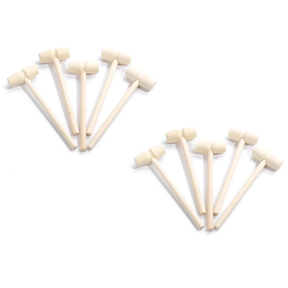 

10 шт. мини деревянный молоток, молоток, краб, краб, морепродукты, печенье, детские игрушки ручной работы, детские игрушки (круглая)