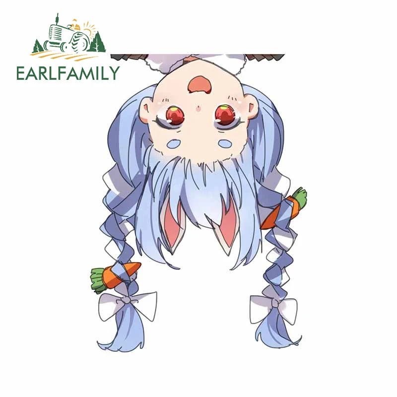 

Автомобильные наклейки EARLFAMILY для пеклоры Hololive, 13 см, солнцезащитные устойчивые к царапинам наклейки с окклюзией и царапинами, Стайлинг автомобиля
