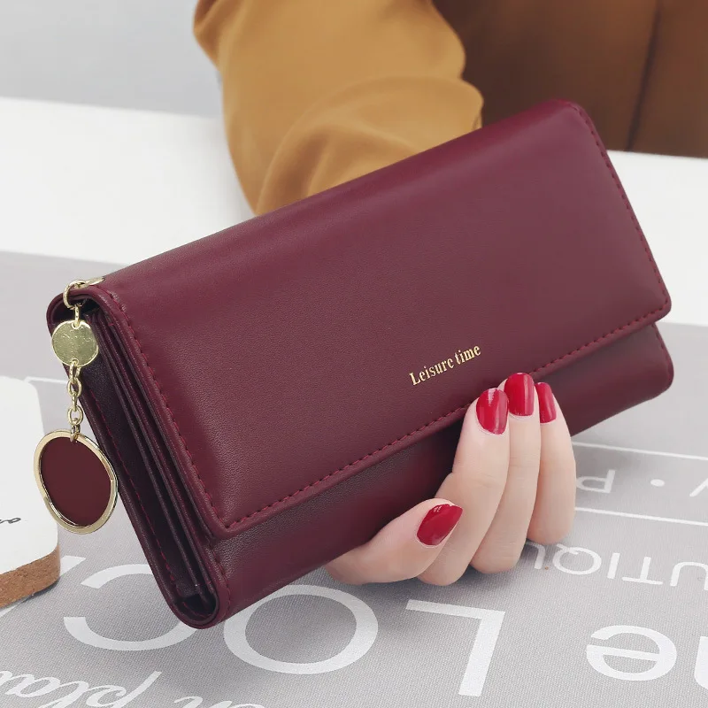 

Ladies Wallet PU Leather Wallet Women's Long Wallet Red Letter Bag Handbag Ladies Coin Purse Card Holder Clutch