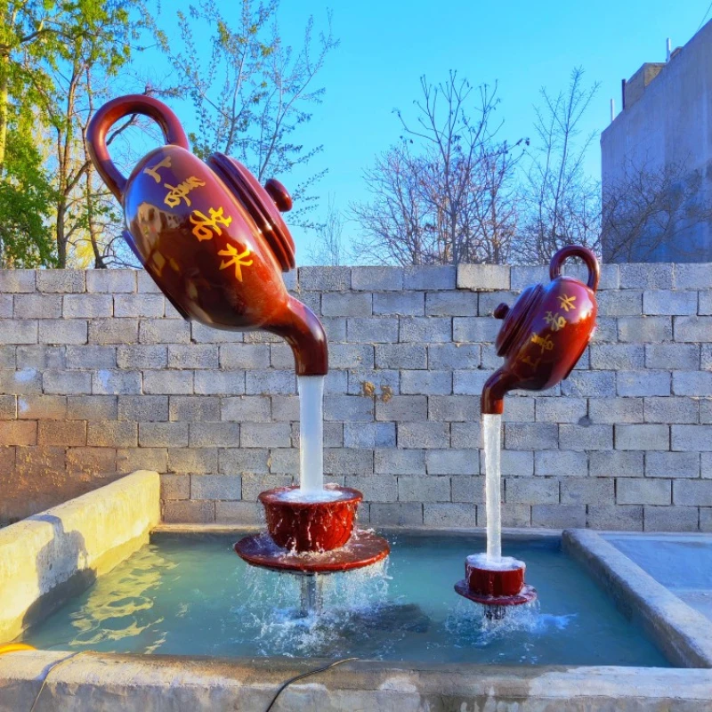 

CXH подвесной чайник для воды, фонтан, большой семейный комнатный чайный сад, открытый ландшафт