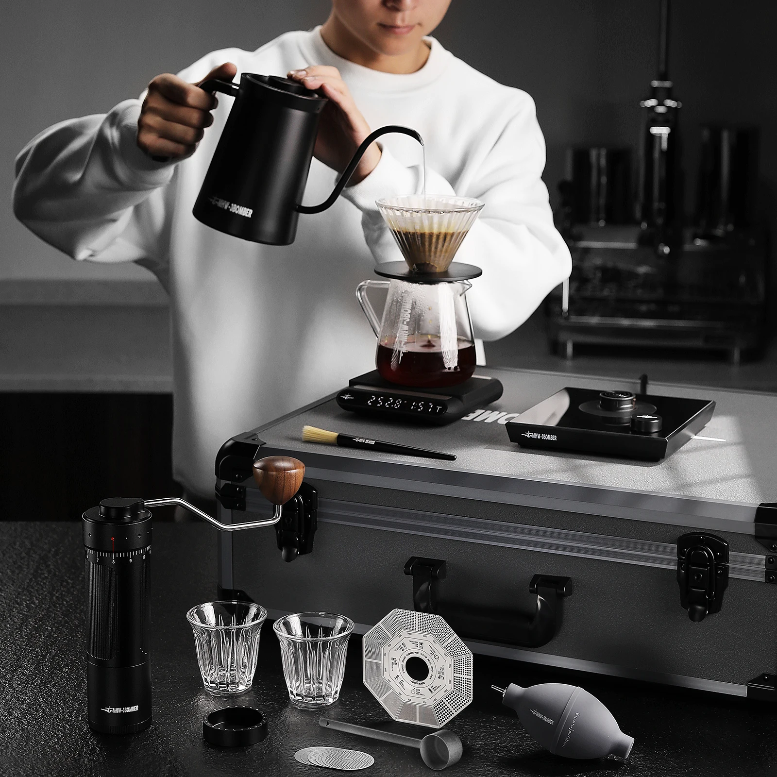 B-3 Набор для кофеварки роскошный набор с чемоданом капельного кофе приготовления