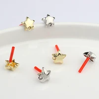 zinc alloy earrings stars earrings connector charms 13mm 6pcslot for diy drop earrings jewelry making accessories