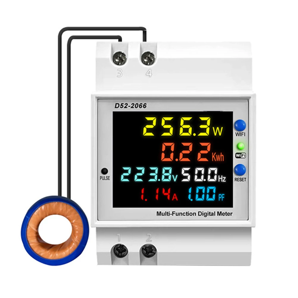 1 шт. для Tuya Smart WiFi цифровой дисплей счетчик электроэнергии многофункциональное