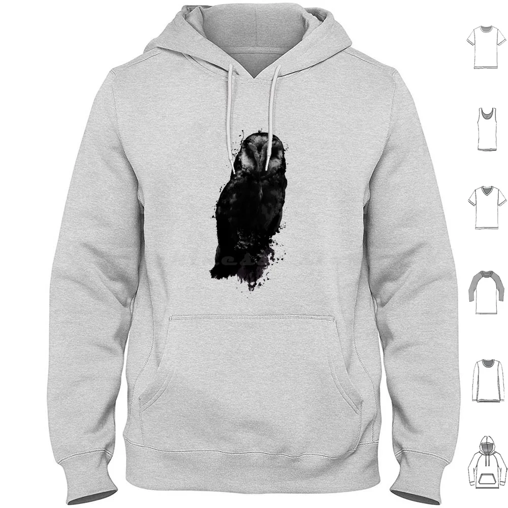 

Толстовка с капюшоном в виде совы, хлопок, длинный рукав, брызги животных, для манипуляции дикой природы, природы