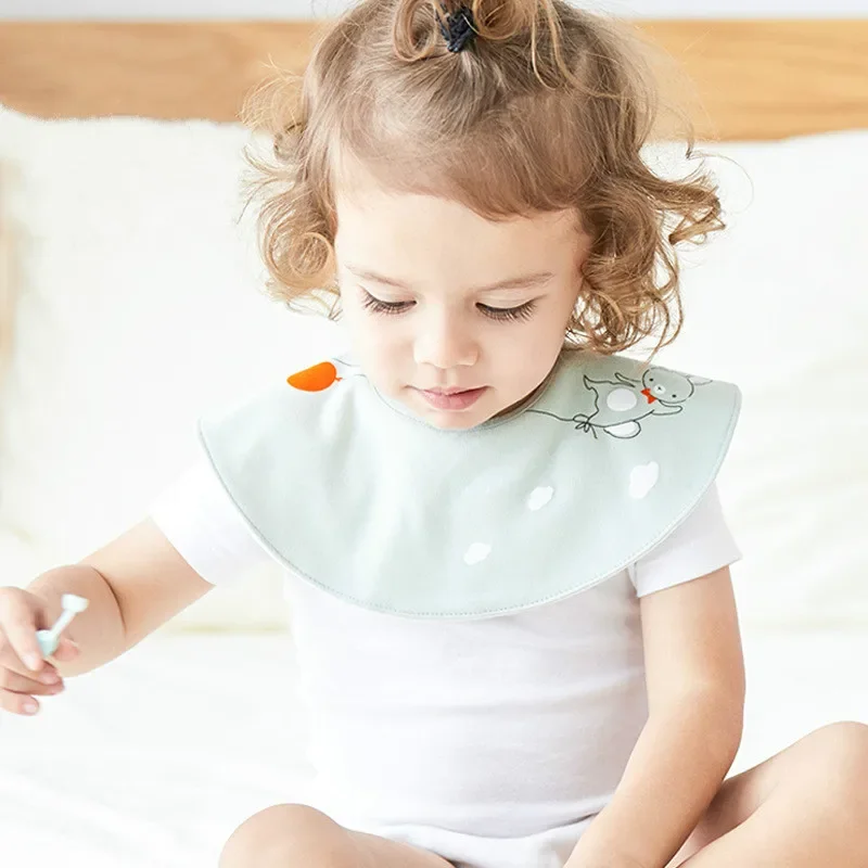 Детские нагрудники модные с круглым вырезом детские слюнявчики 360 градусов