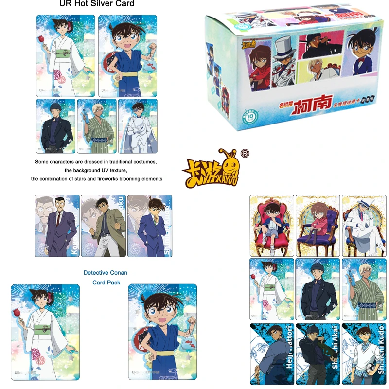 

Genuine Anime Hot Stamping Flash Card Rare AR Figures Game Toy for Children Christmas Gift KAYOU Original Detective Conan Cards