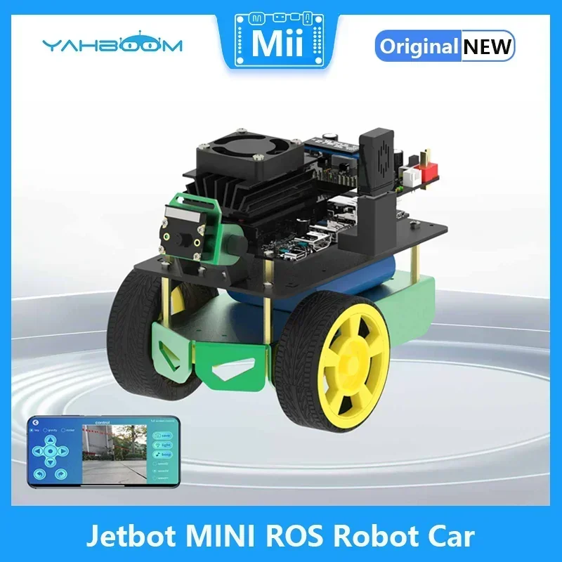 Jetbot MINI ROS AI Visual Robot Kit включает в себя ручку поддержки аккумулятора. Управление
