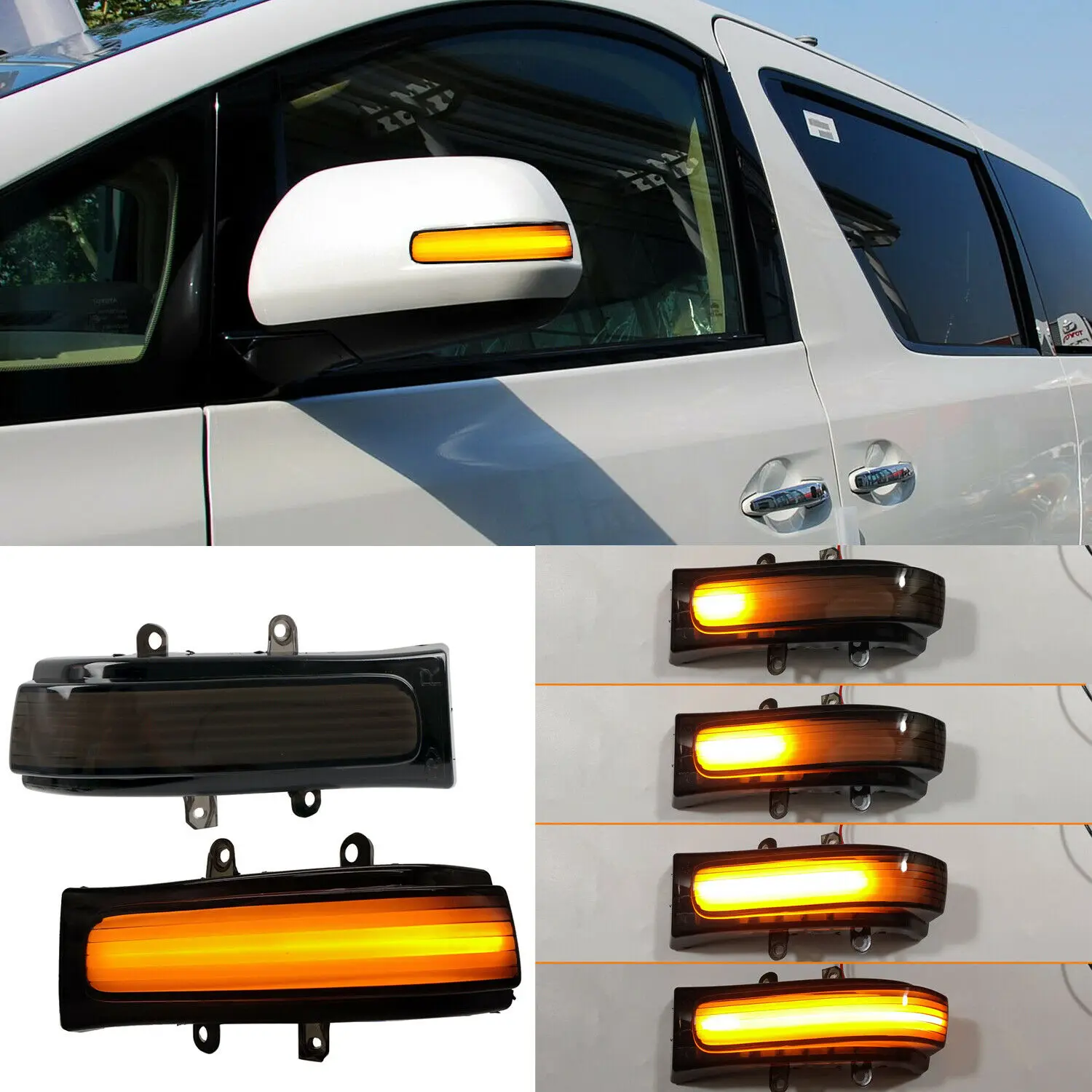 

LED Side Mirror Sequential Dynamic Turn Signal Light For Toyota RAV4 2006-2012