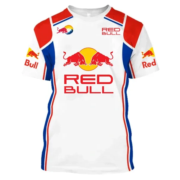 Летняя мужская футболка Red Bull для экстремальных видов спорта с 3D принтом и