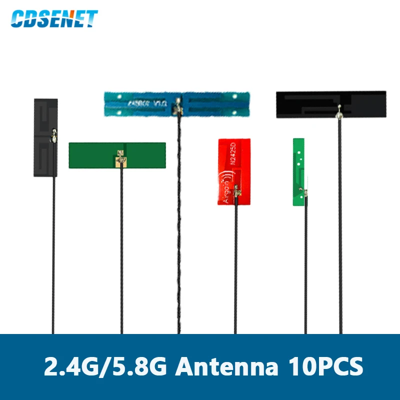 

10 шт., встроенная антенна CDSENET PCB, 2,4 ГГц, 5,8 ГГц