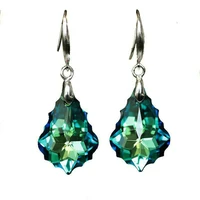 colorful crystal zirconia geometric water drop shape drop earrings high quality classic jewelry accessories earrings for women