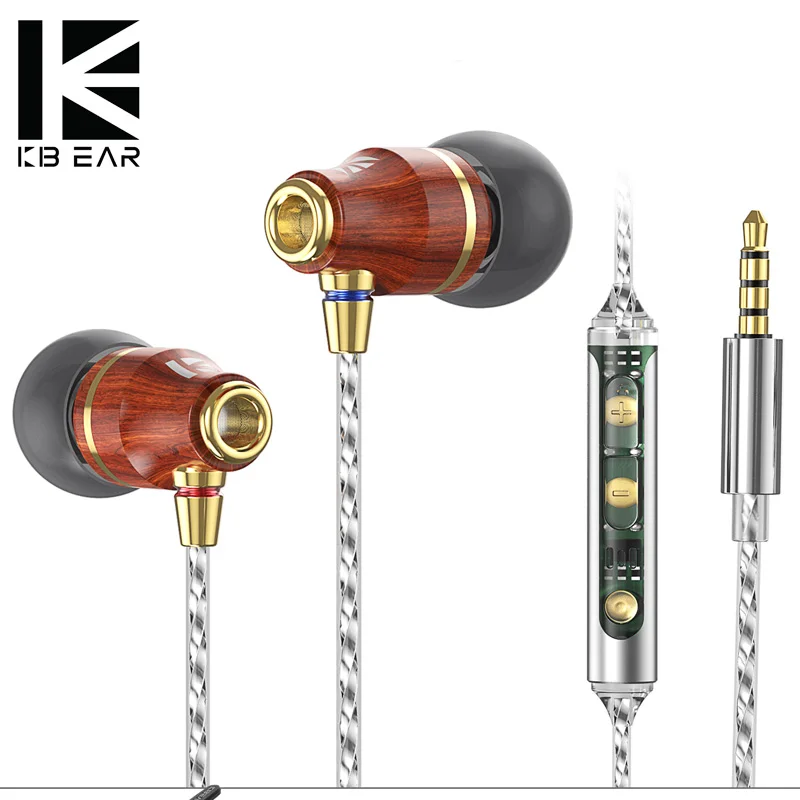 

KBEAR KW1 6 Unit Dynamic Driver Stereo Earphones Sports Subwoofer Monitor HiFi in Headphone with Microphone For Apple Phone/Pro