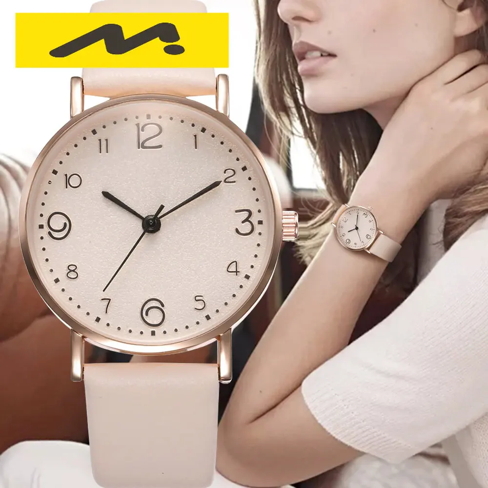 

Top Style Fashion Women's Luxury Leather Band Analog Quartz Wrist Watch Golden Ladies Watch Women Dress Reloj Mujer Black Clock