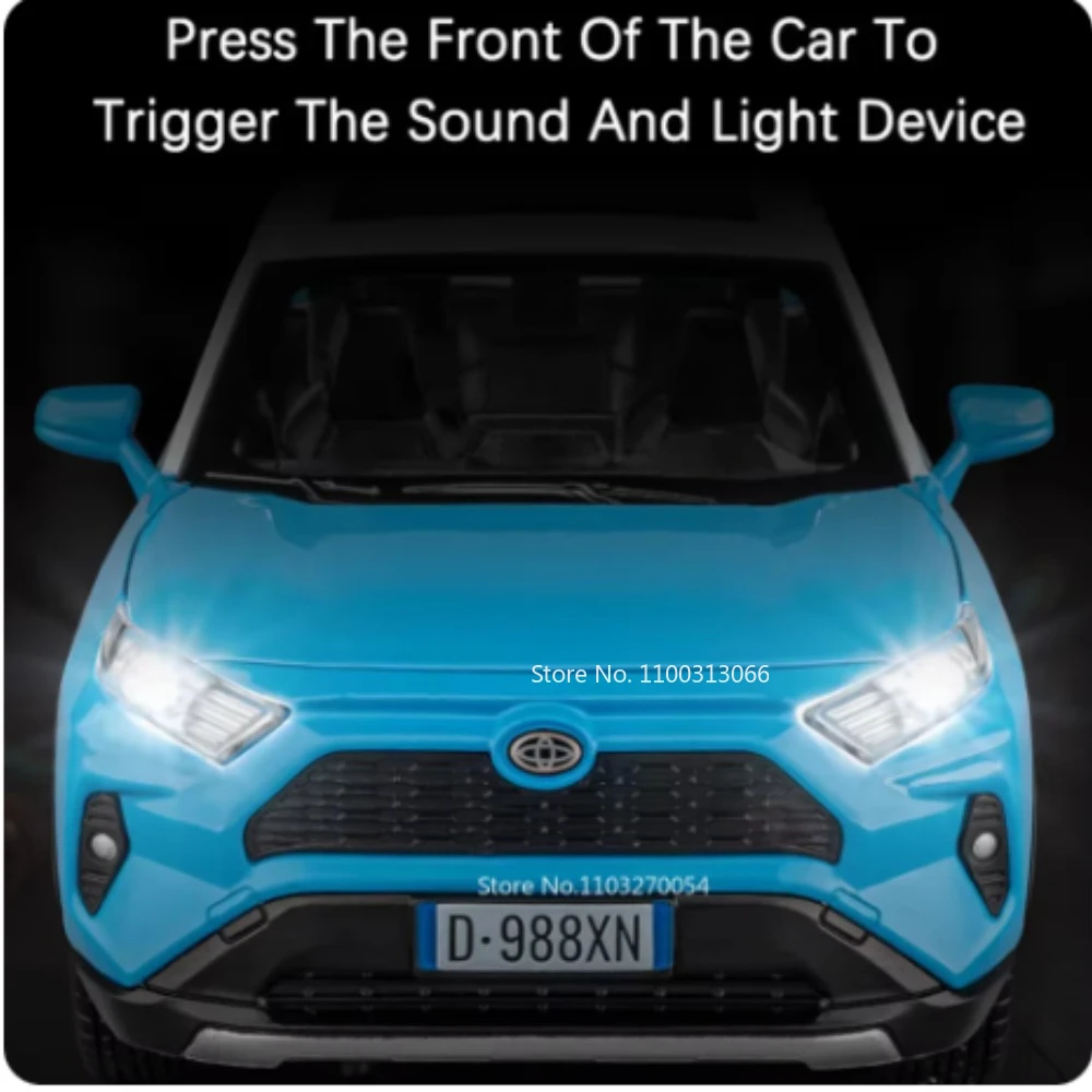 1:22 Миниатюрная модель Toyota RAV4 игрушечный автомобиль литой под давлением сплав
