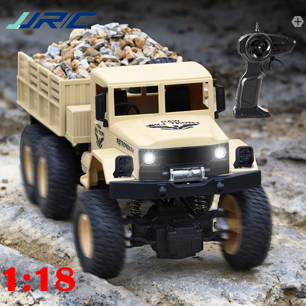 

JJRC Q68 Q69 1/18 2.4G 4CH 4WD Off-Road Military Truck 130 Brushed Motor Yellow Green RC Vehicle Car RTR Model Kid Toys for Boys