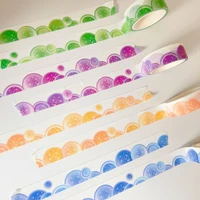 colored bubble meteor decorative tape sealing sticker diy scene design hand account stationery creative masking washi tape 5m