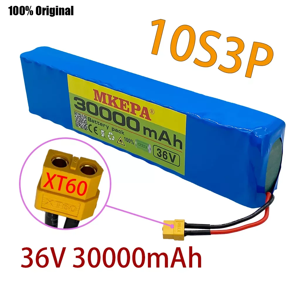 

NEW 10S3P 36V battery ebike battery pack 18650 lithium ion battery 500W high power and large capacity42Vmotorcycle scooter XT60