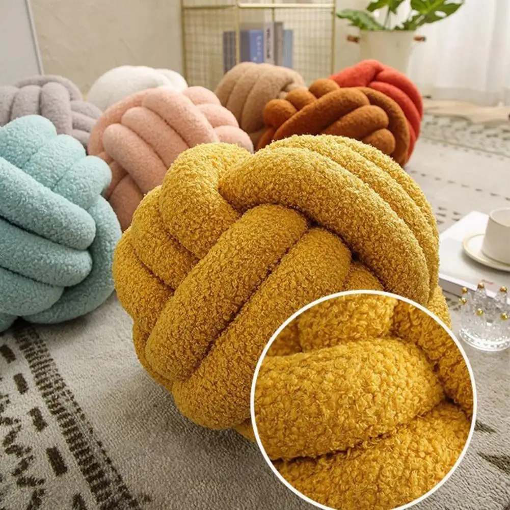 

Knotted Ball Throw Pillow High-quality Eco-friendly Ultra Soft for Bathroom Knotted Ball Plush Toy Knotted Ball Pillow