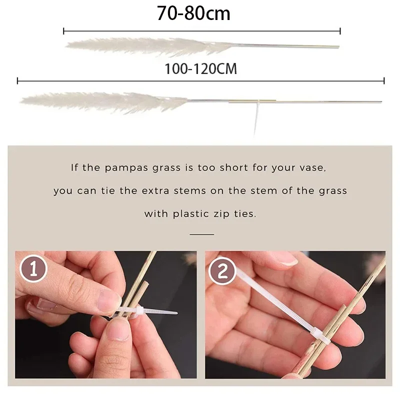 110-120 см большая высокая пушистая пампасная трава натуральный сушеный цветок для
