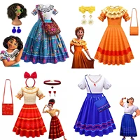 disney encanto dresses carnival summer charm children princess mirabel dress birthday party costume kids prom gowns large size