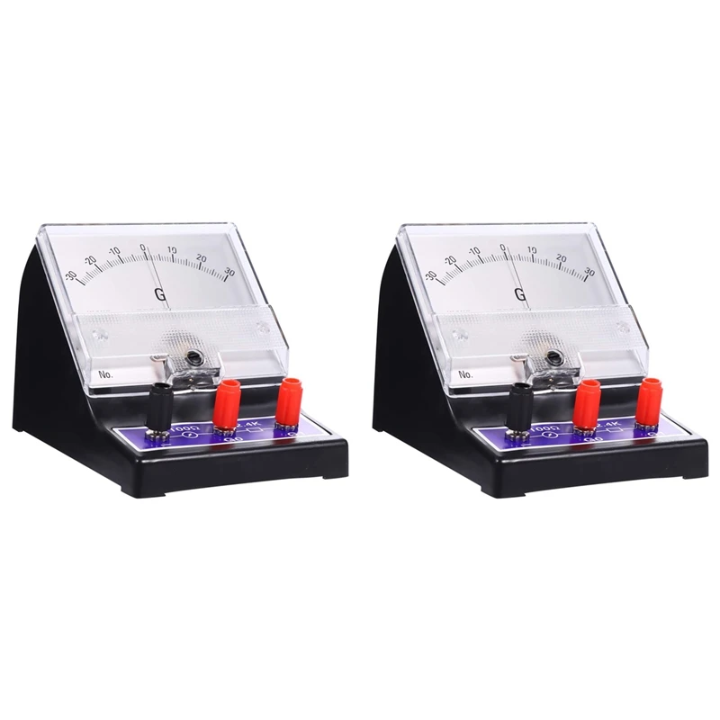 

2X Analog Ammeter Pointer Type Electrical Current Ampere Tester Sensitive Amperemeter Microammeter Galvanometer