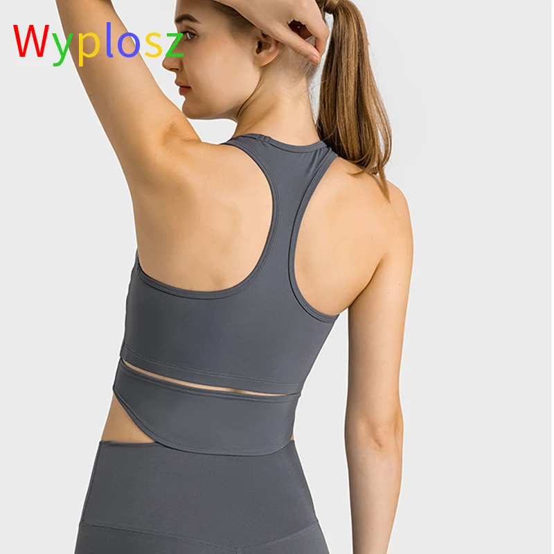 Wyplosz Sports Bras Winter Fitness Workout Comfortable Shockproof Stretch Top Nylon Vest Back High Strength Soft Skin Friendly