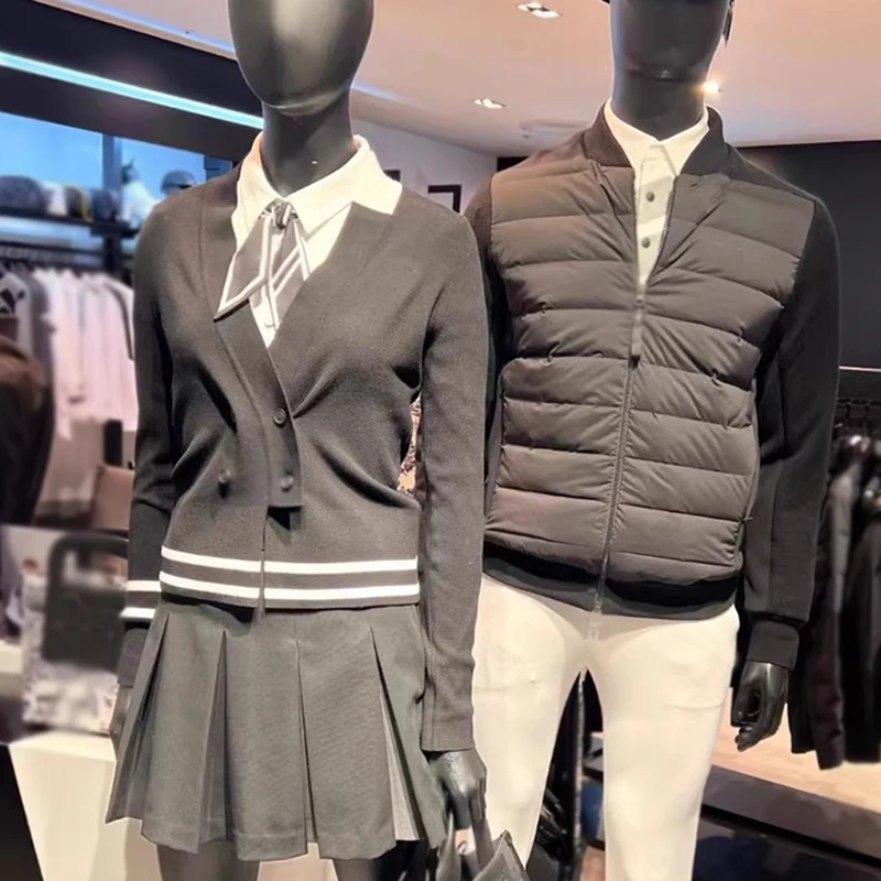 

Новинка 2023 г., Женское пальто, высококачественный французский кардиган для гольфа в стиле преппи, свитер