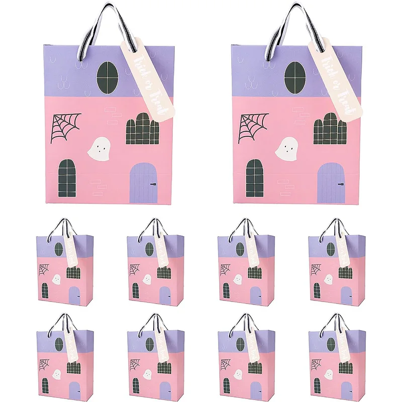 10 шт. розовый фиолетовый охотничий домик искусственные подарки пакеты для конфет