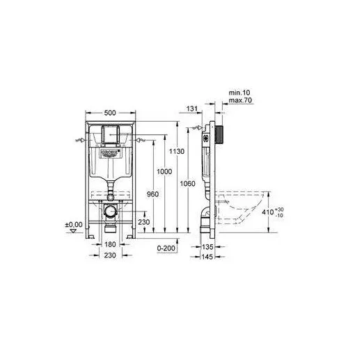 Скрытый цистерна для гипсокартона Тип 13 см-38528001 Grohe Rapid Sl | Инструменты