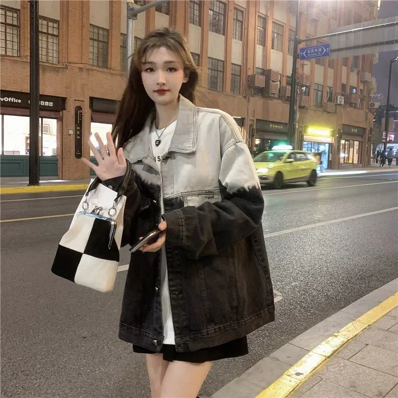 Свободная куртка с длинным рукавом в Корейском стиле ретро