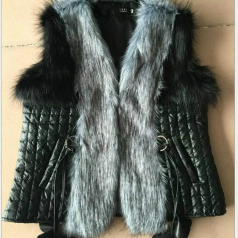 Women's Fur Jackets Fashion Black Faux Fur Vest to Keep Warm Coat Casual Sleeveless Jacket Fur Vest Tops 2022 Winter Winter New
