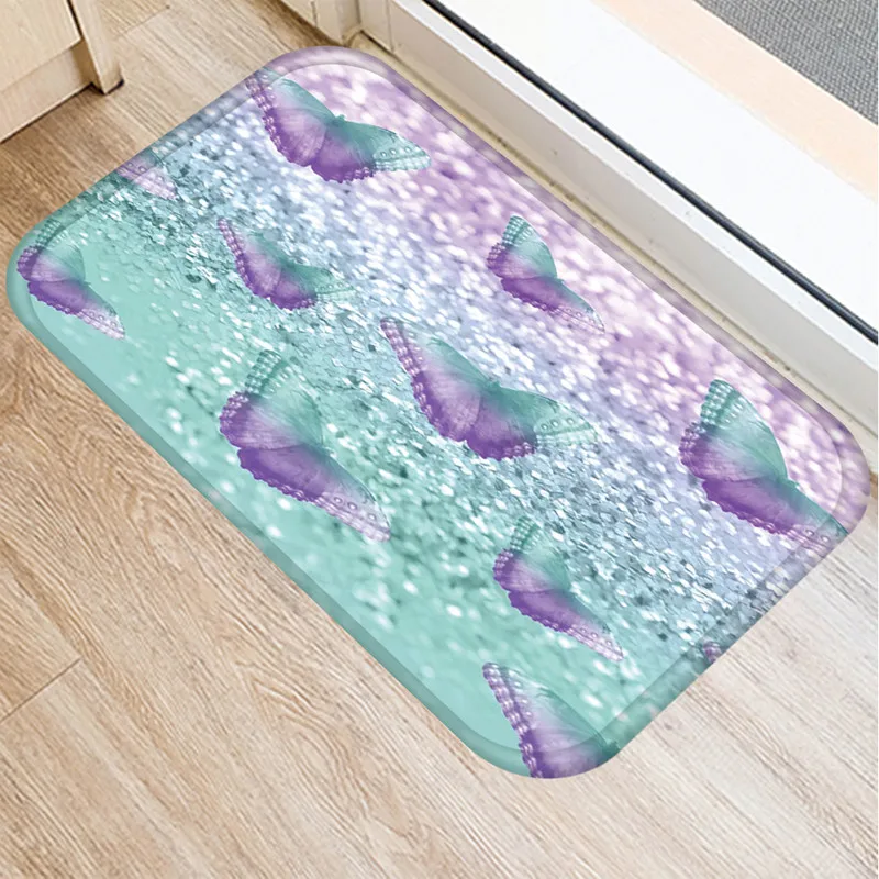 

Фиолетовый Противоскользящий дверной коврик с геометрическим рисунком, коврик для входной двери в спальню, ванную комнату, коврик для двер...