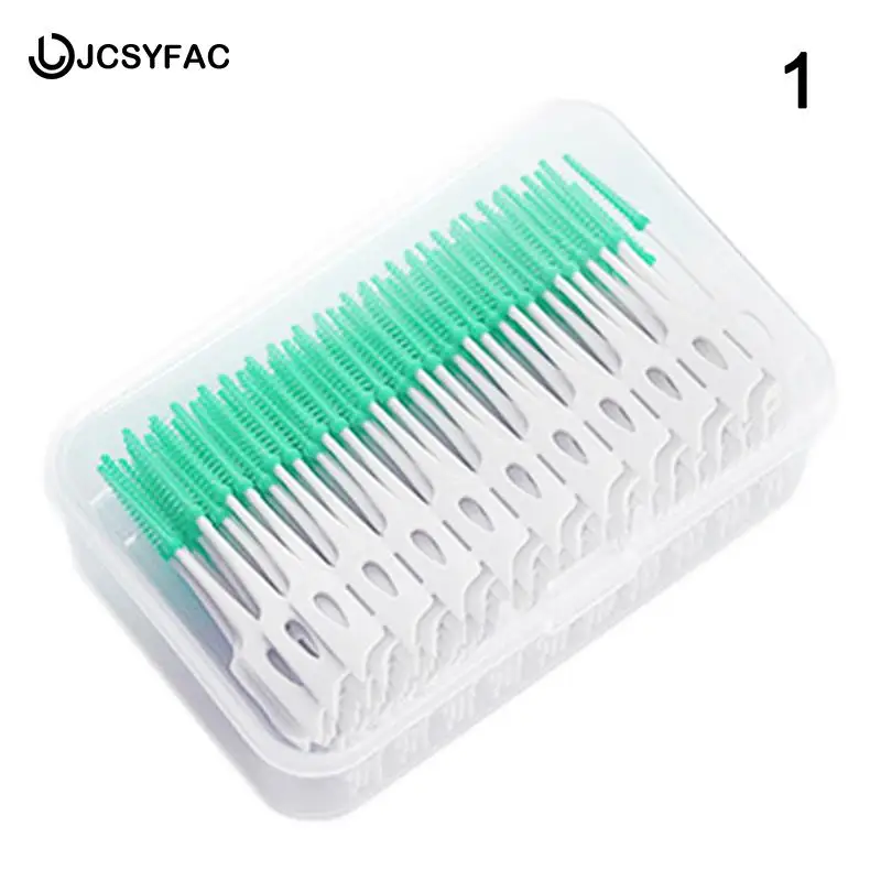 

40Pcs/set Teeth Care Silicone Interdental Brushes Super Soft Dental Cleaning Brush Dental Floss Toothpicks Oral Tools