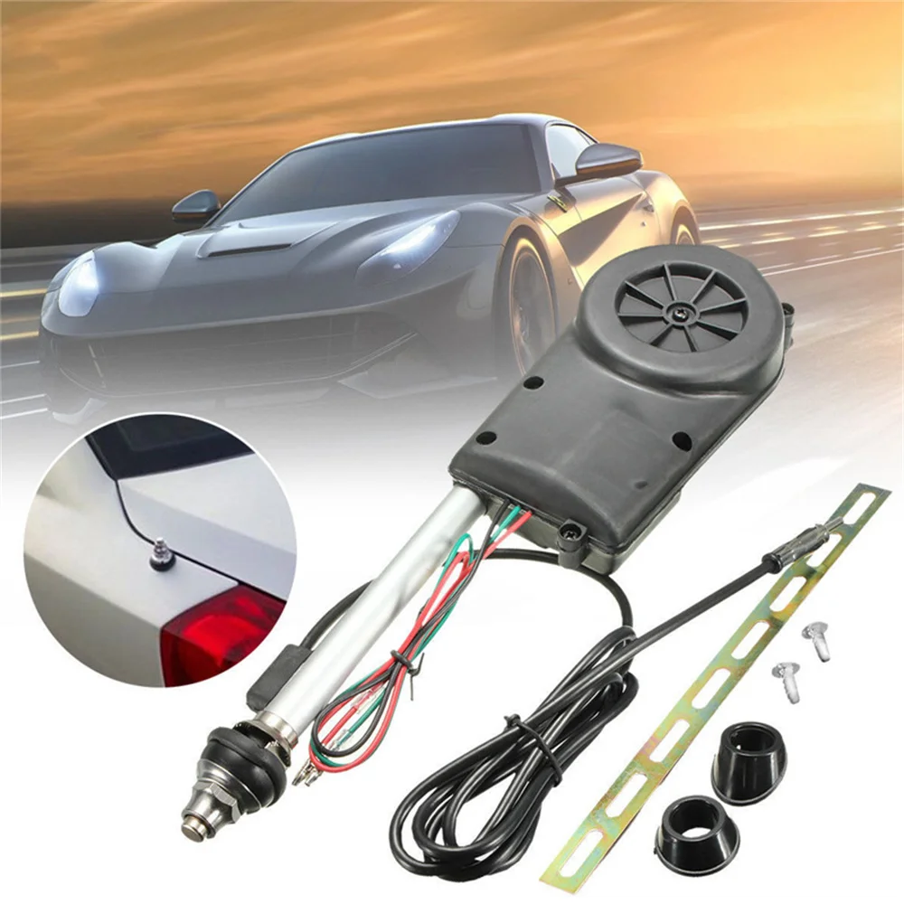 

Universal Car Auto SUV AM FM Radio Electric Power Automatic Antenna Aerial Kit 12V Exterior Vehicle Aerials Pro Auto Replacement