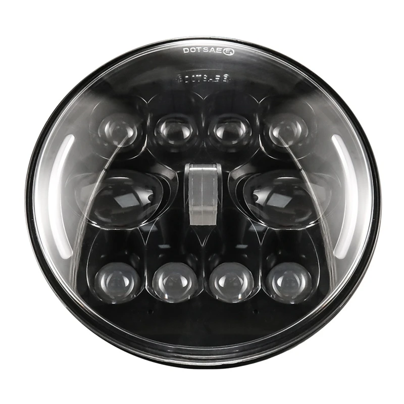 

7-дюймовый светодиодный головной светильник, Автомобильный светодиодный светильник с высоким/низким лучом, DRL, белый, янтарный, 12 В, светодио...