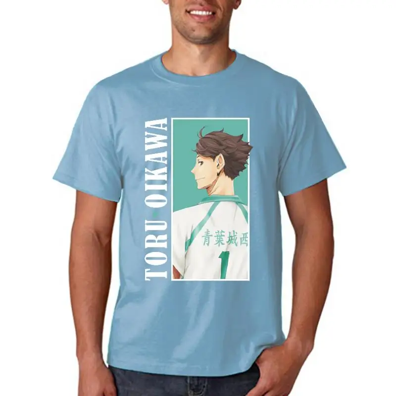 Футболка Haikyuu Oikawa женская с принтом свободная рубашка коротким рукавом топ