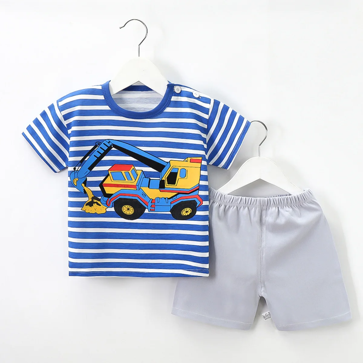 

2022 Summer New Clothing Sets Boy Cotton Casual Children's Wear Baby Boys T-shirt+ Shorts Pants 2 Pcs Clothes Sets