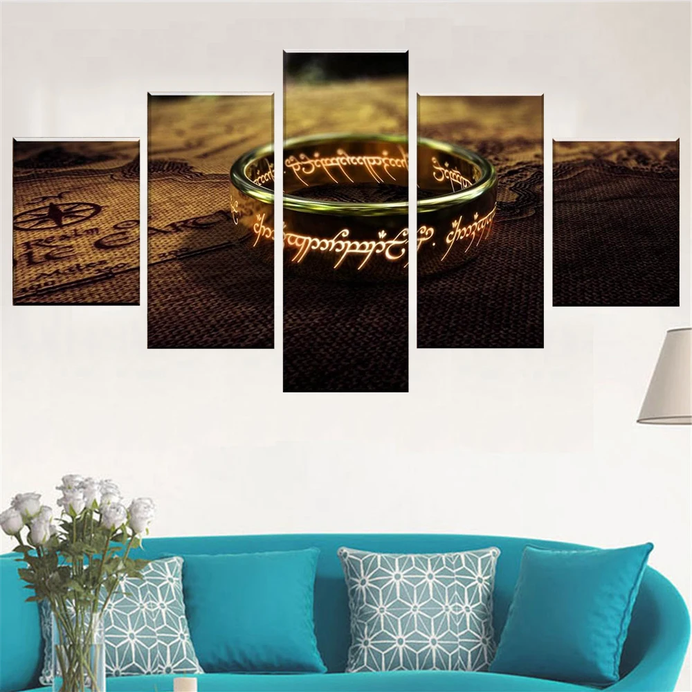 

The Ring Canvas Set Wall Art Canvas Prints 5 Piece Movie Painting Modular Posters on the Wall Home Decoration Accessories