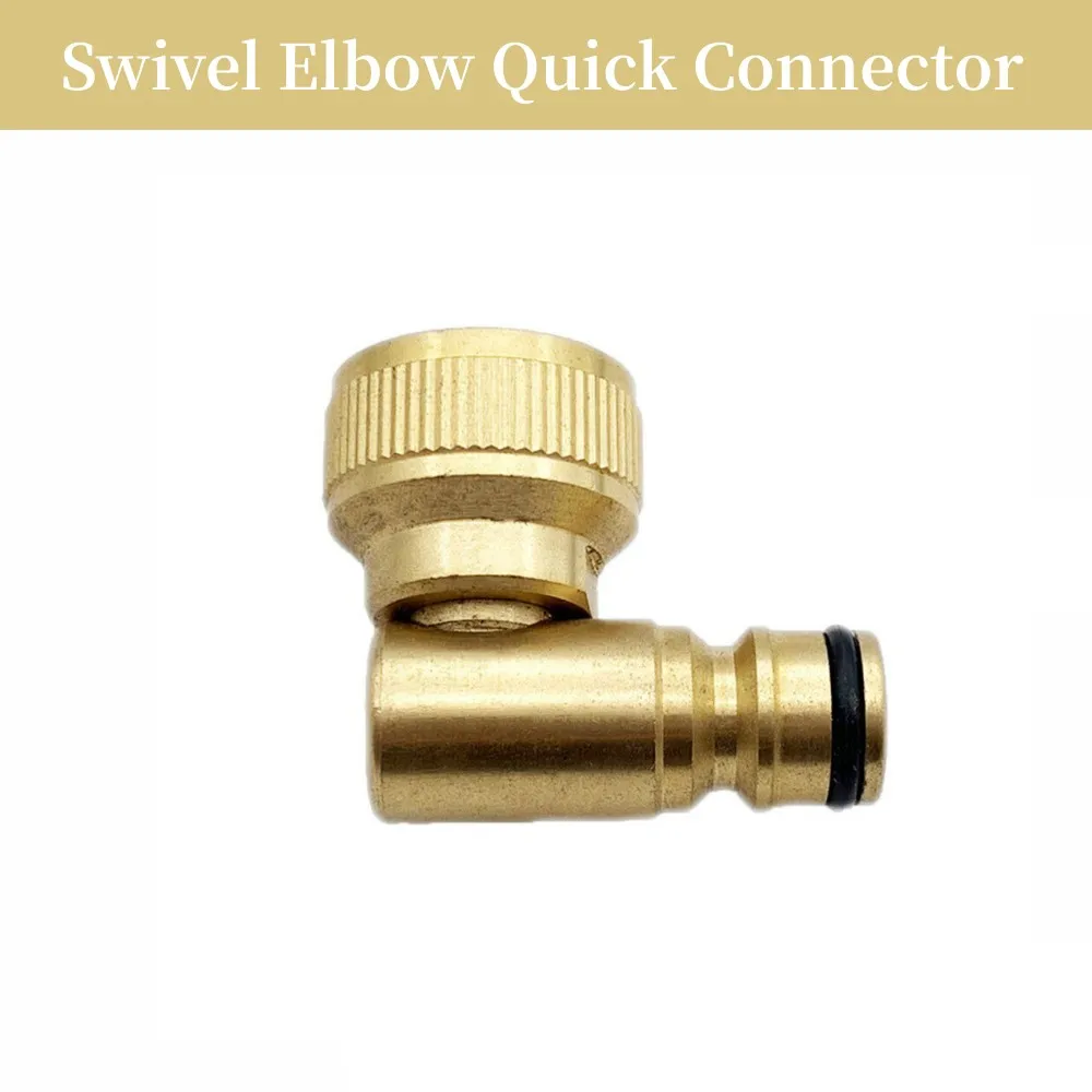 

Hose Reel Swivel Elbow Quick Connector 90-degree Nipple Connector Garden Hose Tap Converter For Hoselock Plug 3/4in BSP Female