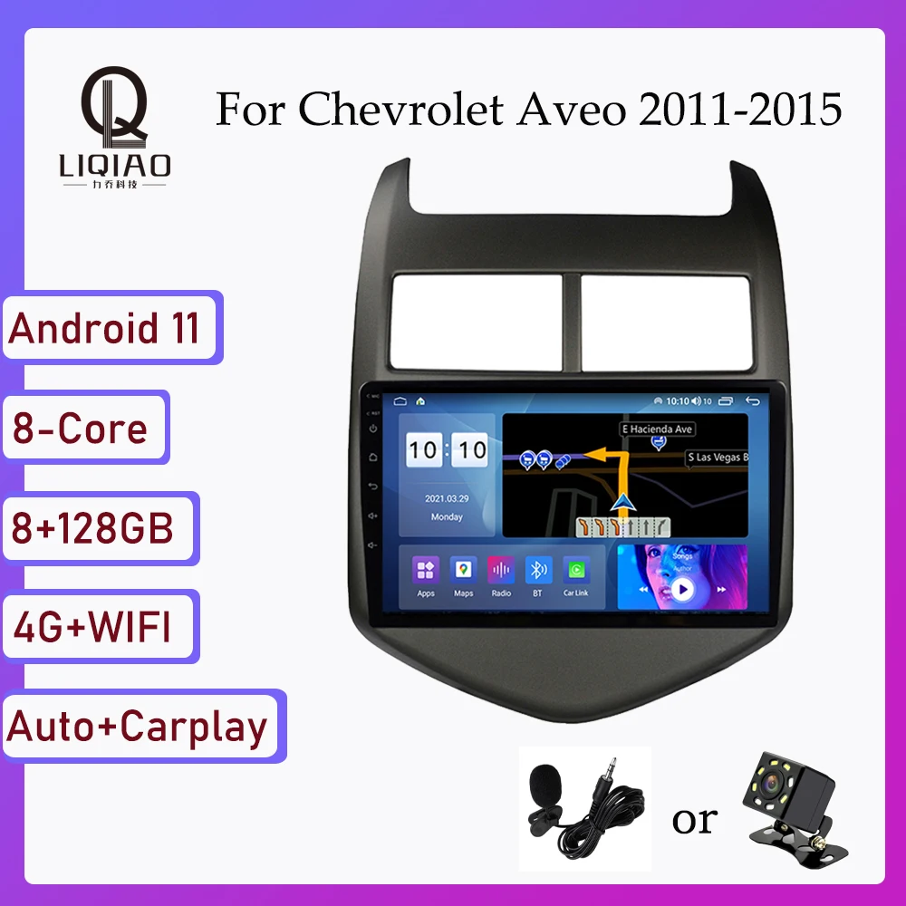 

2din Car Multimedia Video Player For Chevrolet Aveo 2011-2015 Android 11 Navigation GPS QLED 1280*720 Touchscreen Bluetooth USB