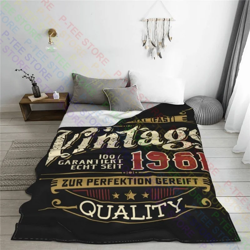 Фальшивое одеяло 60 Jahre 100 Premium Seit 1961 Fun Geschenk плотное бархатное домашнее украшение