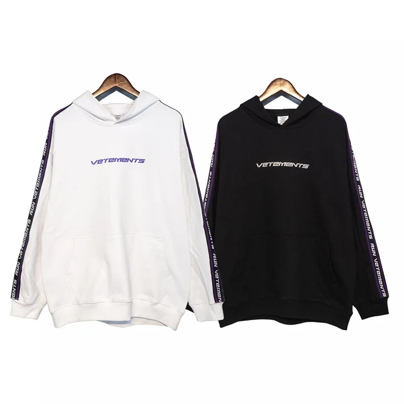 

Trendy Vetements Sweatshirt Colorblock Letters High Quality Men Women Hip Hop Pullover Hoodie