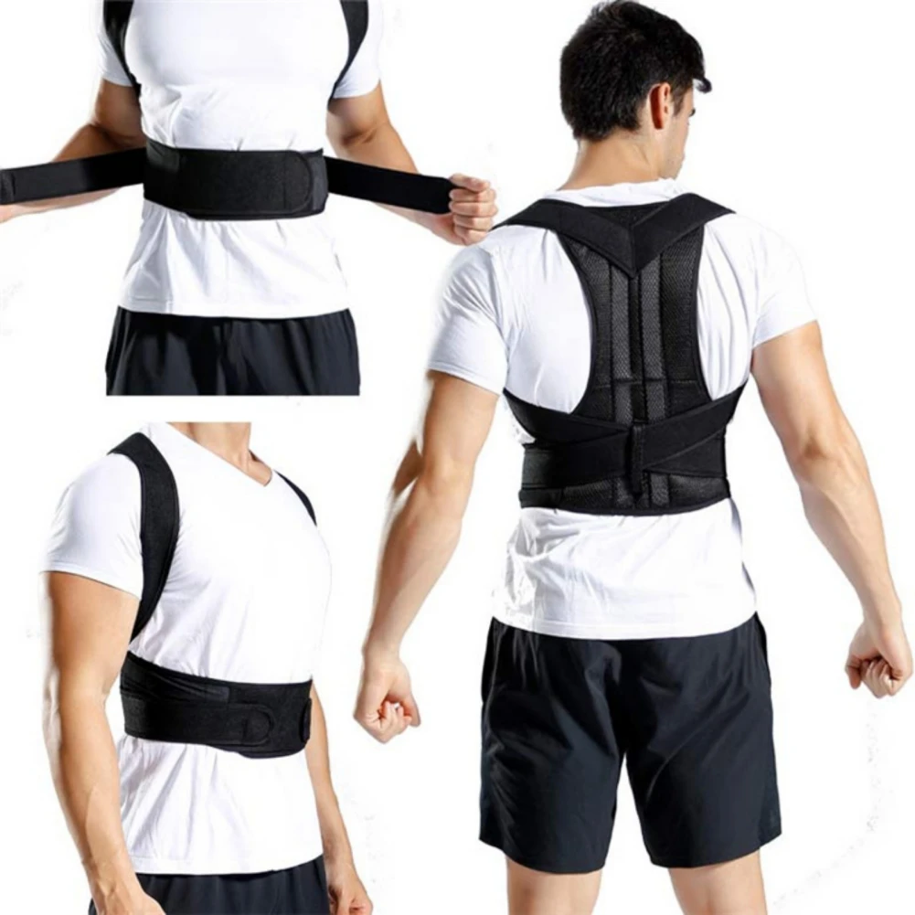 

Adjustable Back Shoulder Posture Corrector Belt Clavicle Spine Support Reshape Your Body Home Office Sport Upper Back Brace