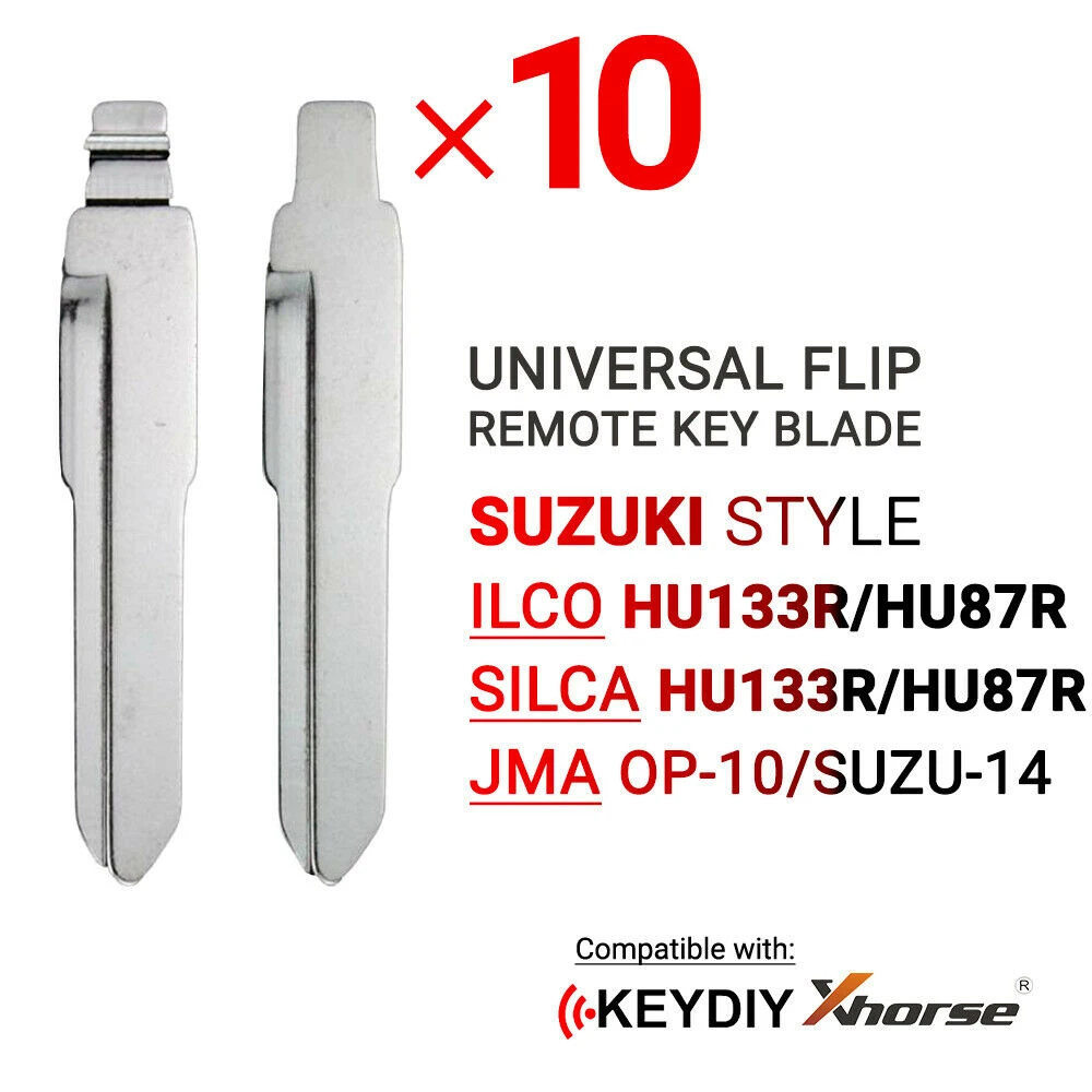 

10x New Uncut Universal Flip Remote Key Blade For Suzuki Type HU133R/HU87R