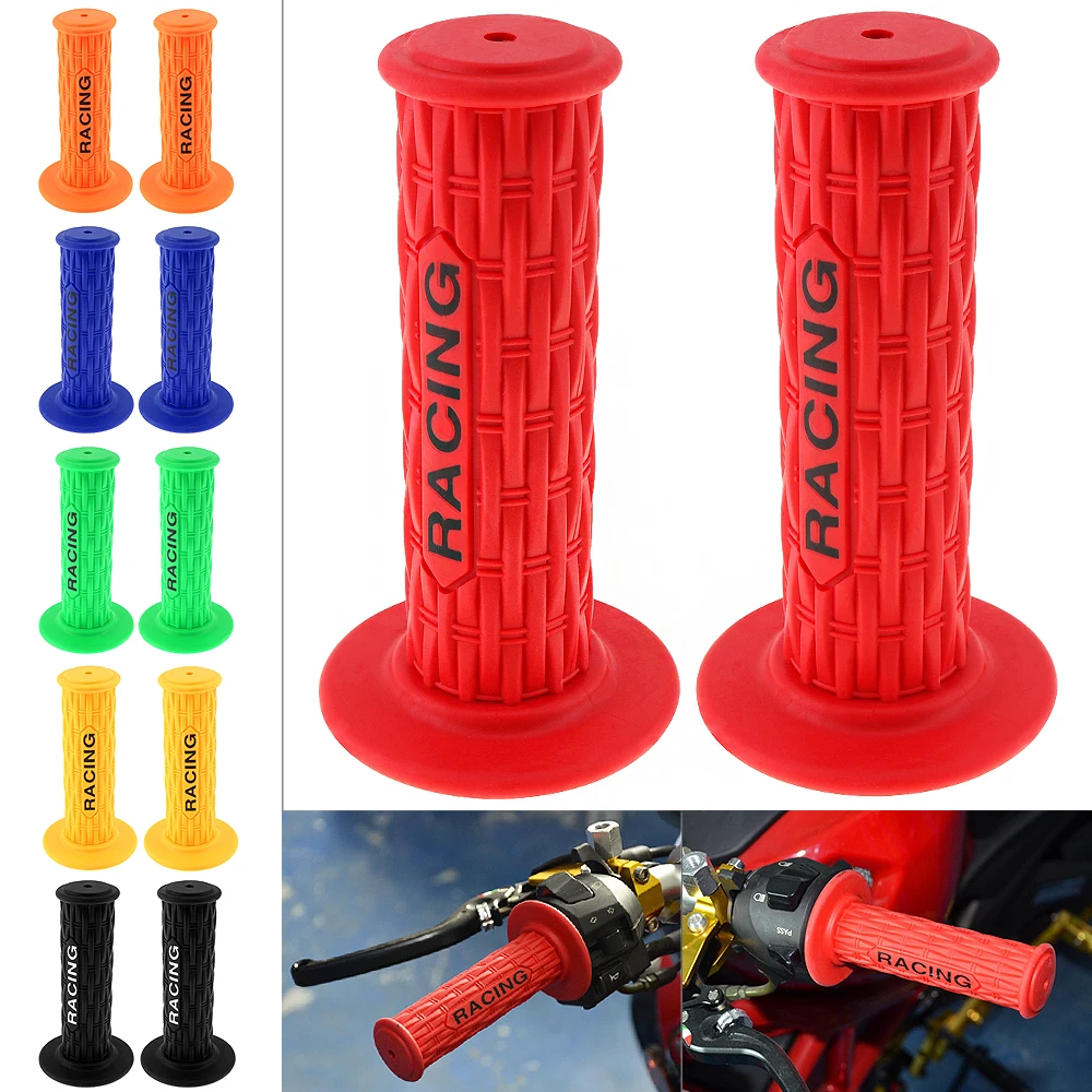 1 Pair Soft TRP 22mm Motorcycle Handle Grips with Pattern Antiskid Motorcyle Handlebar Parts for Motorcycle Motorbike Scooter