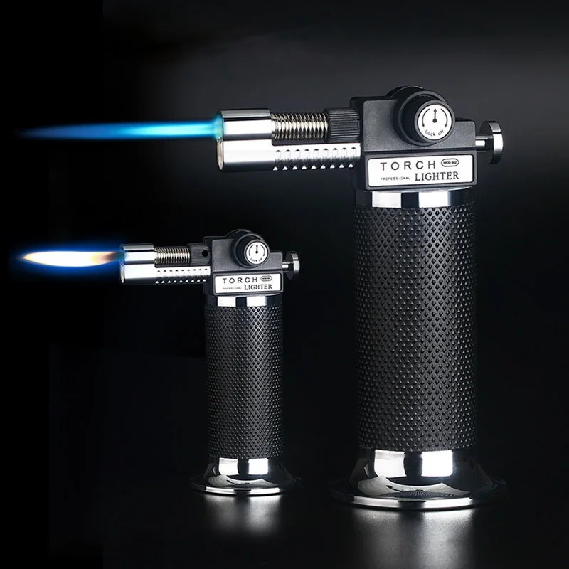 

Gas Lighter Windproof BBQ Kitchen Cooking High Capacity Torch Turbine Lighter Spray Gun Jewelry Metal Welding Men's Gifts