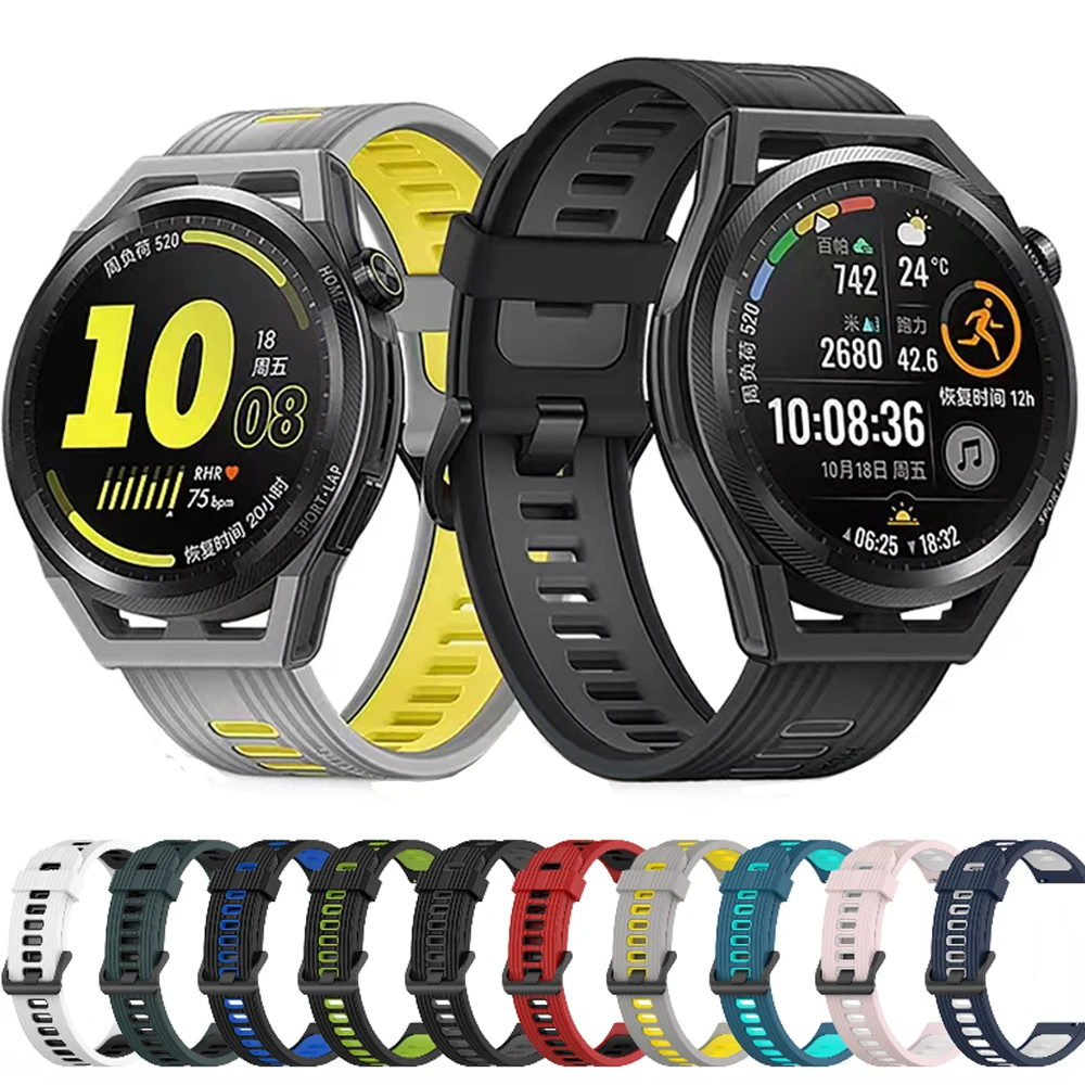 

22mm 20mm Silicone Strap for Huawei Watch GT Runner/2/Pro Replaceable Bracelet Correa for Samsung Watch 5/5 Pro/4/4 Classic Band