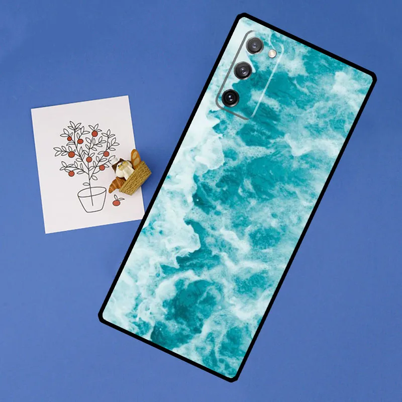 Чехол для телефона Blue Sea Ocean Waves для Samsung Galaxy S24 S25 Ultra S9 S10 S20 FE S21 S22 S23 Ultra Plus, задняя крышка (art.: 3920cd36dff60) - 3920cd36dff60
