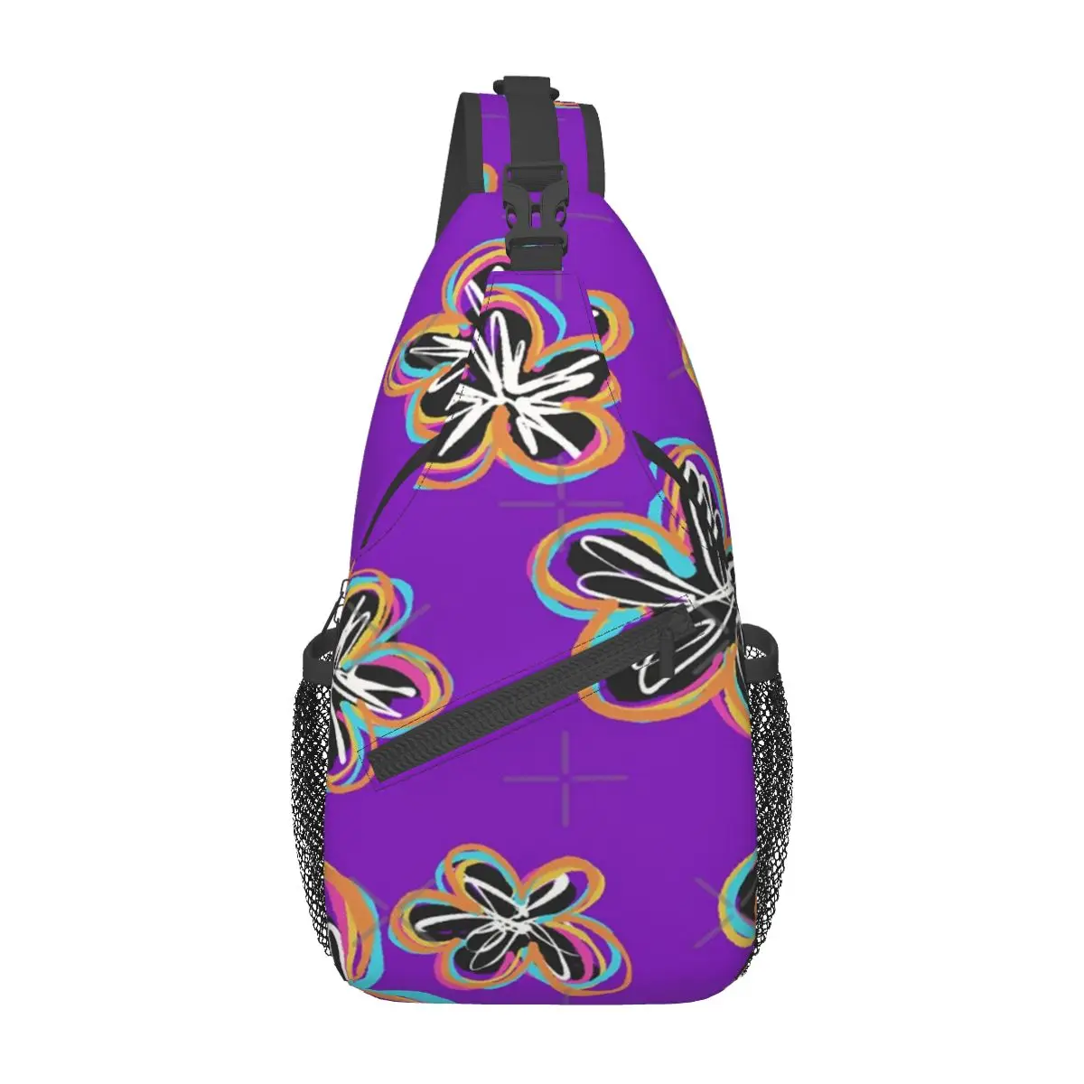 

Нагрудная сумка с цветами, игривый нагрудной мешок из современной полиэстерной ткани, хороший подарок на заказ